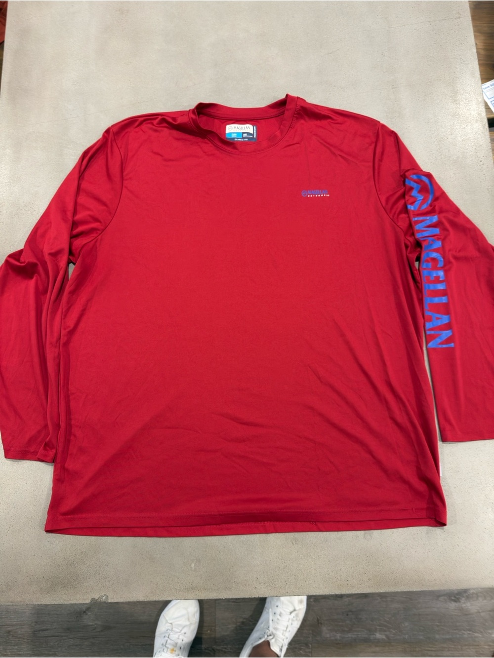 Magellan Outdoors Men's Long-Sleeve Performance Shirt - Red